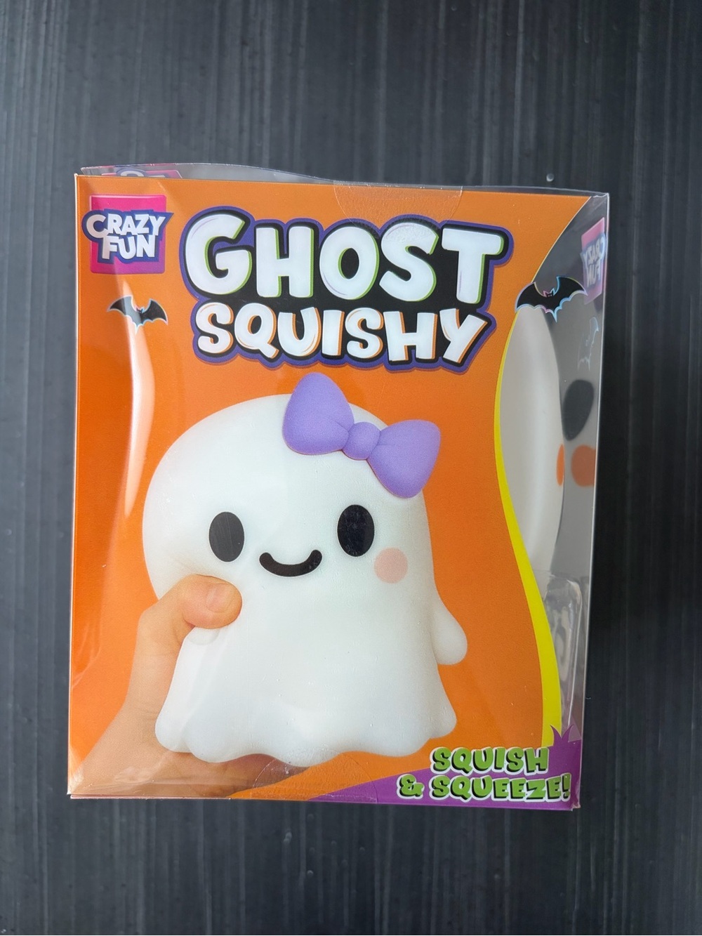 Ghost Squishy Toy with Bow: RMS Brand - Picture 3 of 5